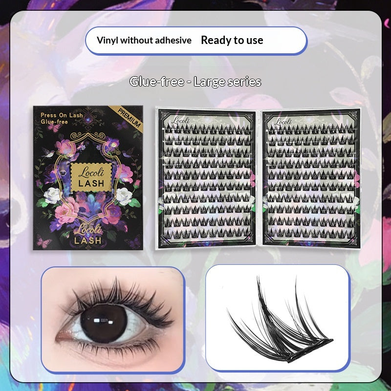 Self-Adhesive False Eyelashes 200 Clusters Black Tipped - Multiple Styles