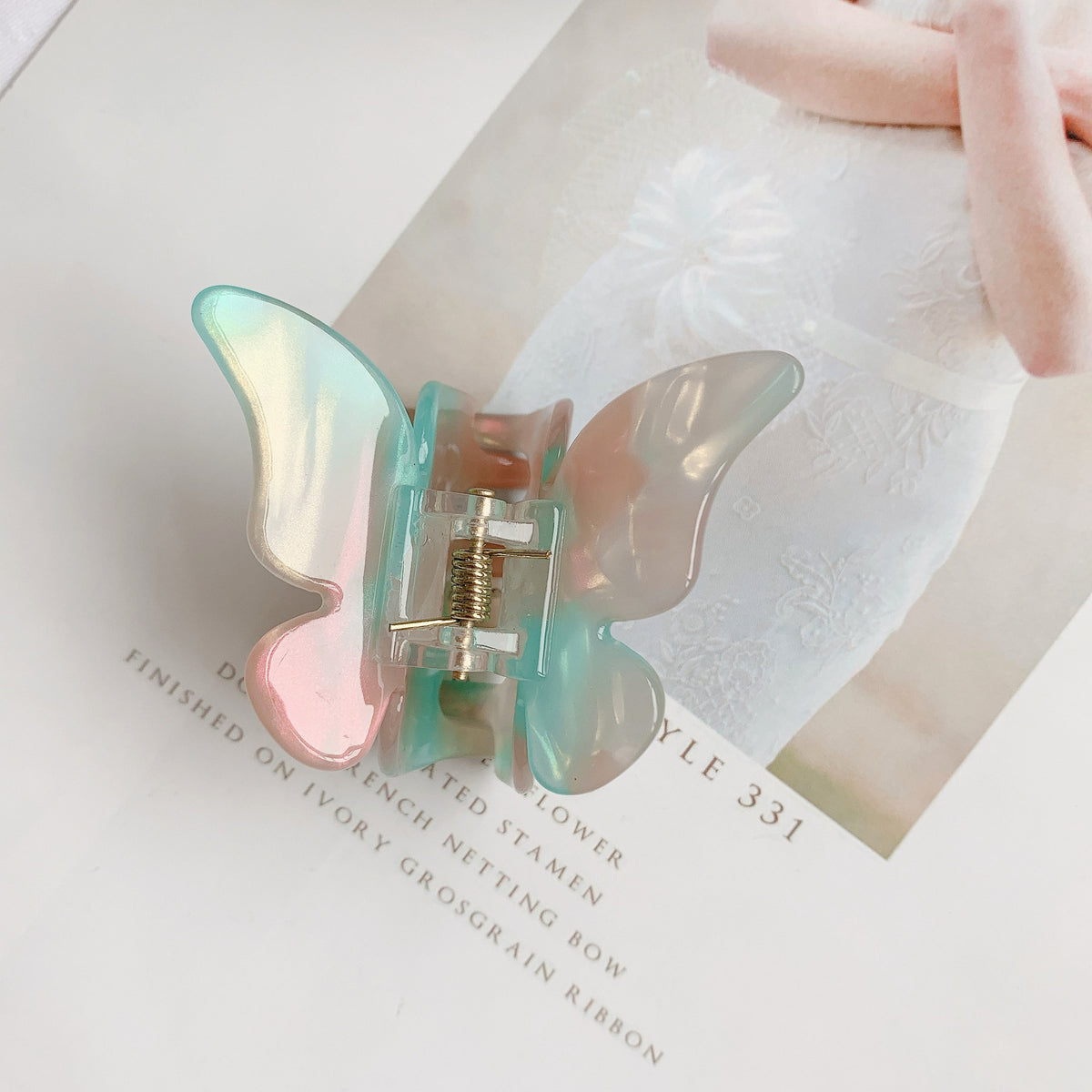 Butterfly Acetate Grab Clip - Multiple Colors