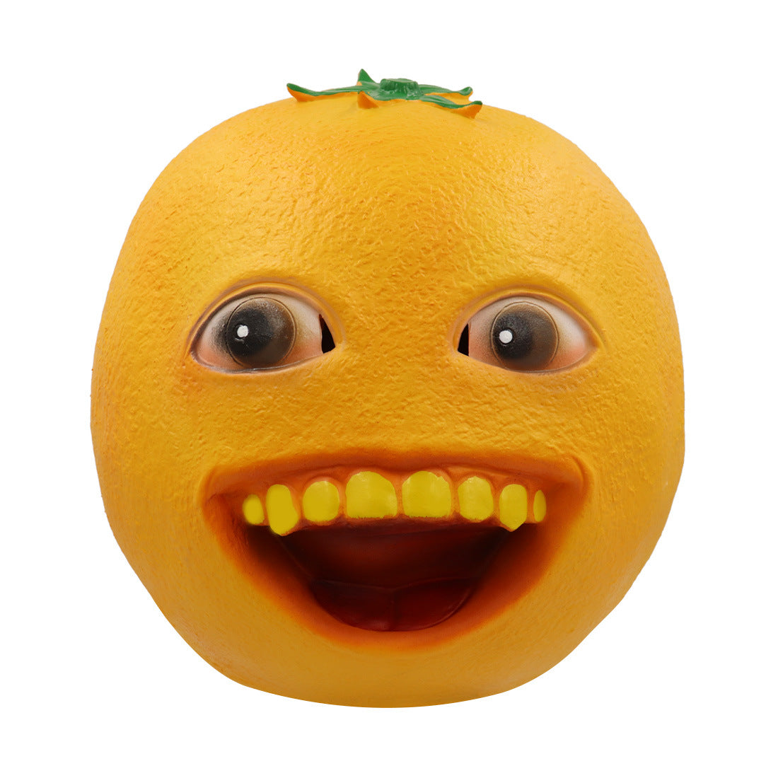 Orange Emoji Headgear Latex Mask for Parties Halloween Cosplay Fun