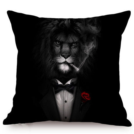 3D Animal Wolf Series Car Pillowcase Cushion Cover - Home Textiles