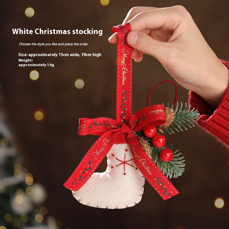 Christmas Hanging Decorations Set - Festive PVC & Plush Ornaments for Holiday Home Decor
