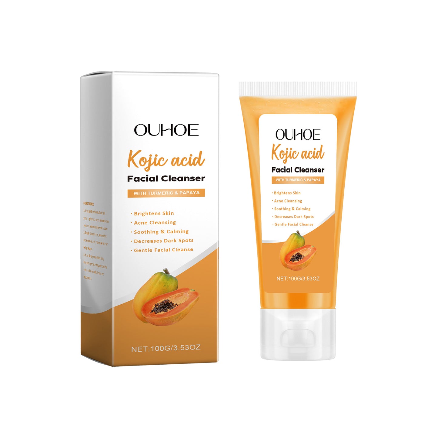 Papaya Facial Cleanser - Pore Refining & Hydrating Face Wash (100g)