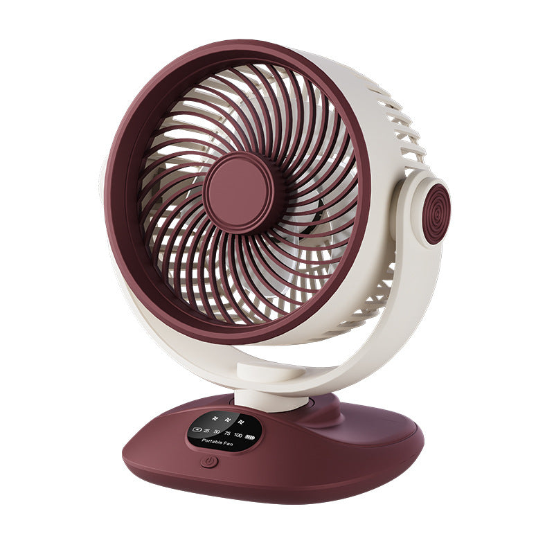 2400mAh Desktop Fan with Adjustable Speed and Tilt for Home Office