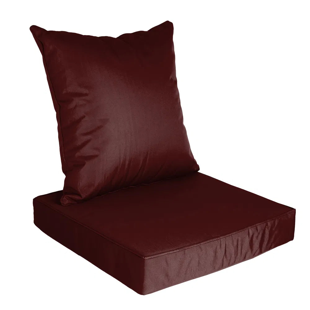 Waterproof Outdoor Seat Cushion Set with Removable Cover