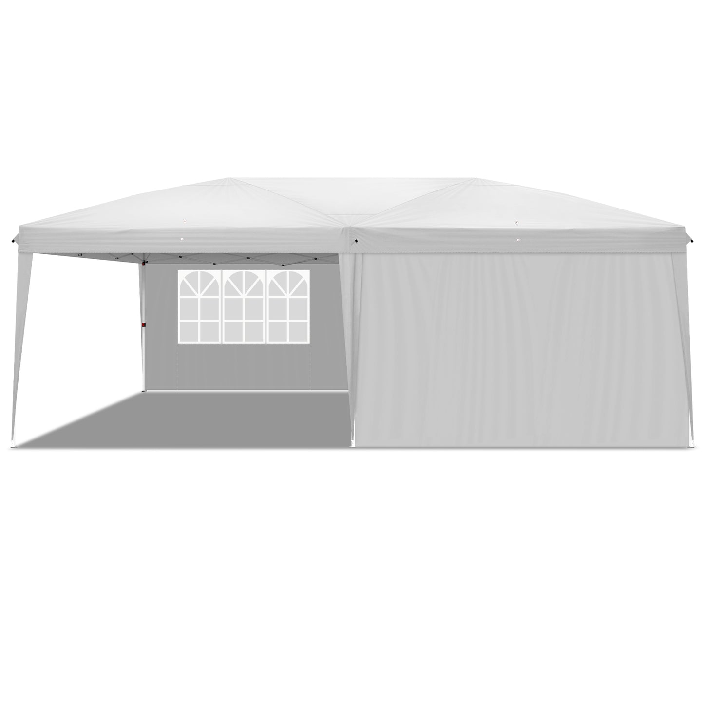 20x10ft White Waterproof Folding Tent with 2 Windows