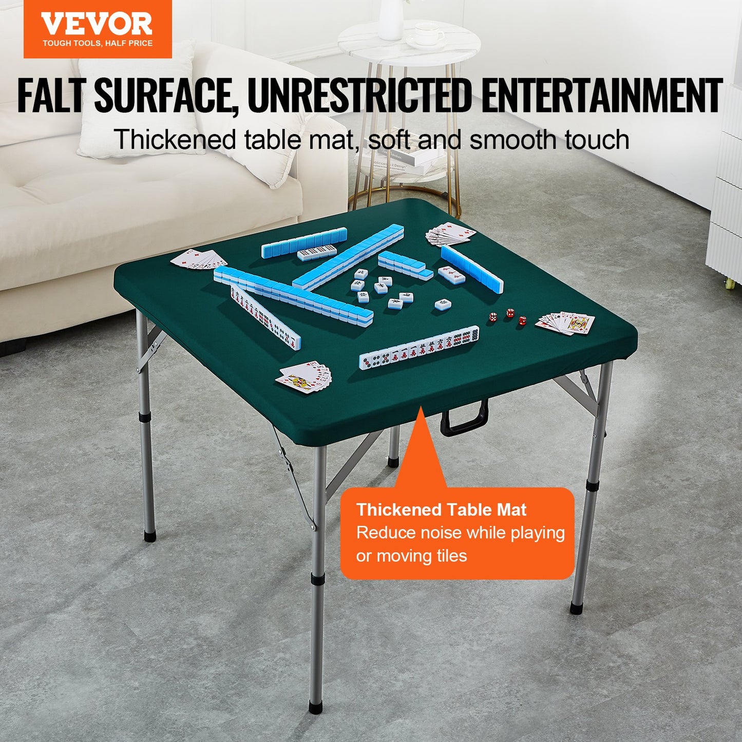 Foldable 4 Player Card Table - Portable & Wear-Resistant