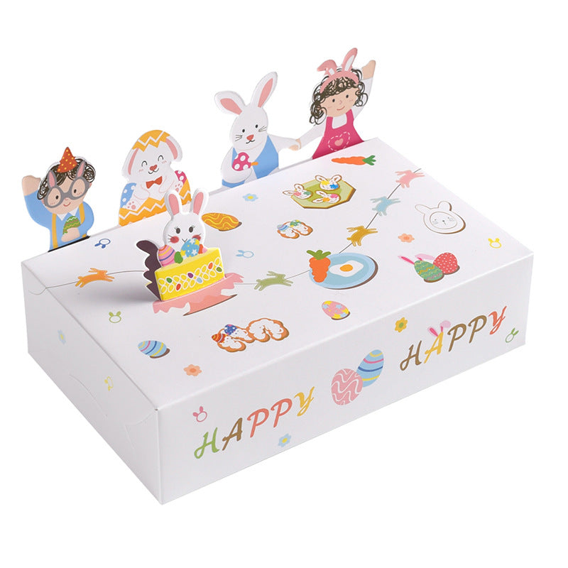 Cartoon Rabbit Paper Treat Boxes - 10 Pack