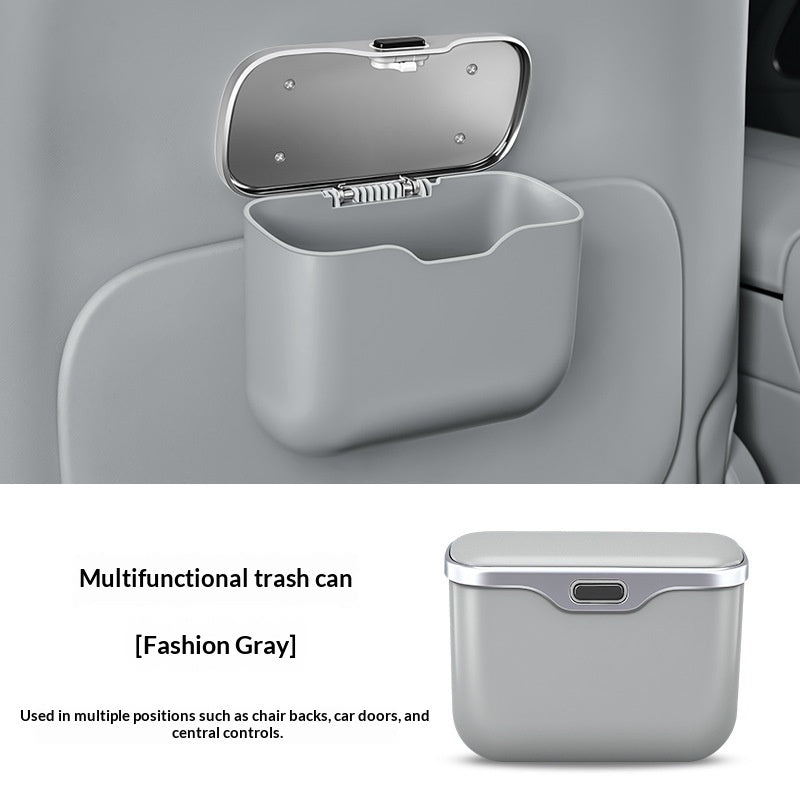 Car Trash Can Hanging Storage Bin Multi-Functional Interior Organizer