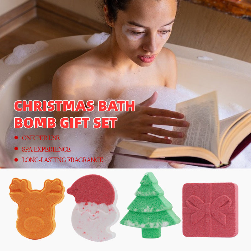 Christmas Bath & Shower Bomb Gift Set 105g - Festive Relaxation Spa Set