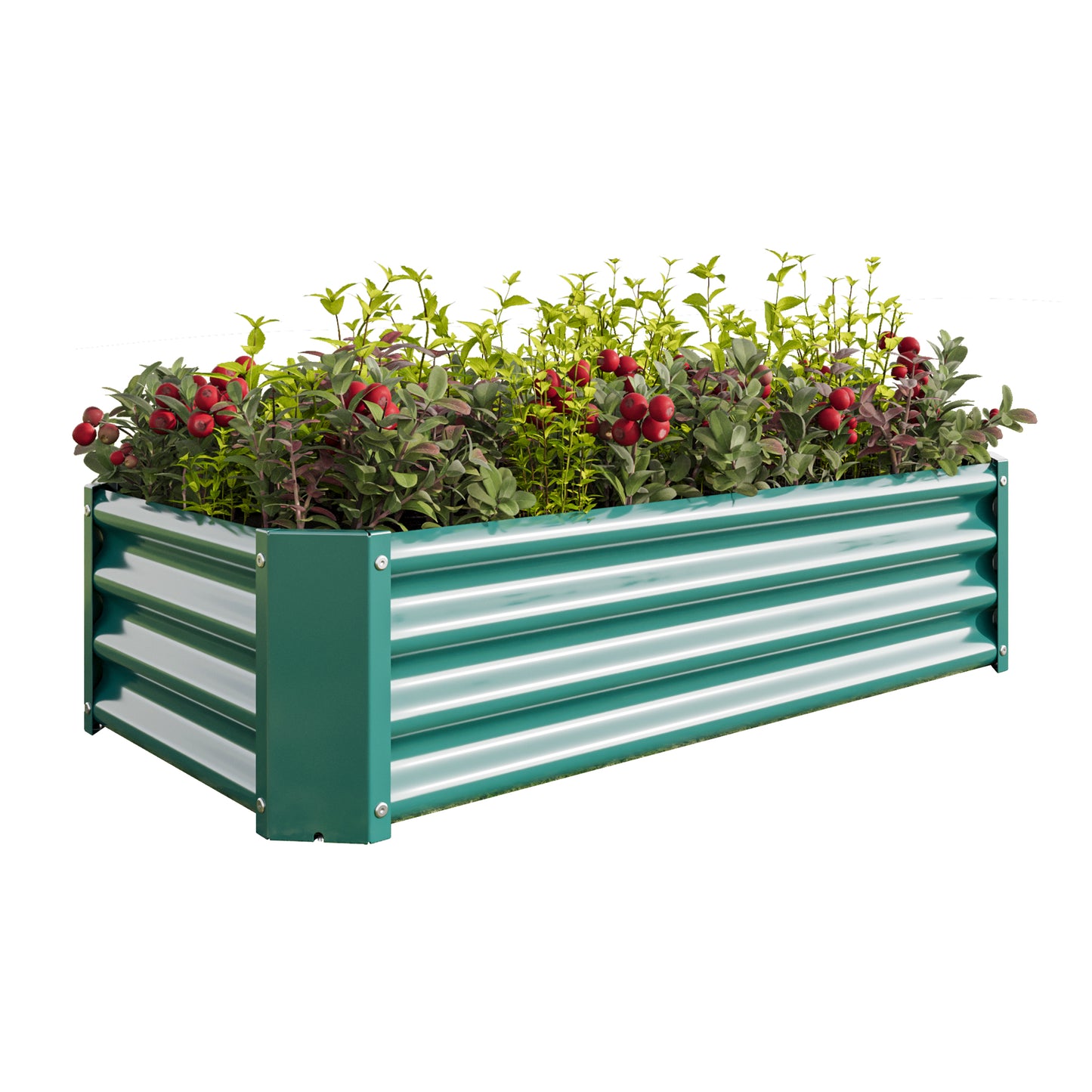 Metal Raised Garden Bed - 2PCS 4' x 2' x 1' Planter for Vegetables & Herbs