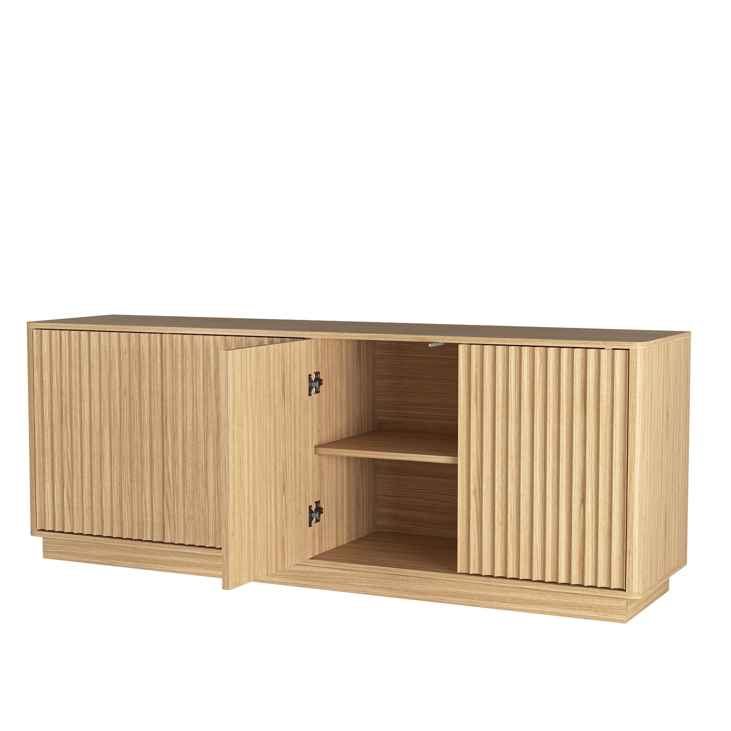 Natural Buffet Cabinet with Storage - 62.99" Sideboard & Shelves