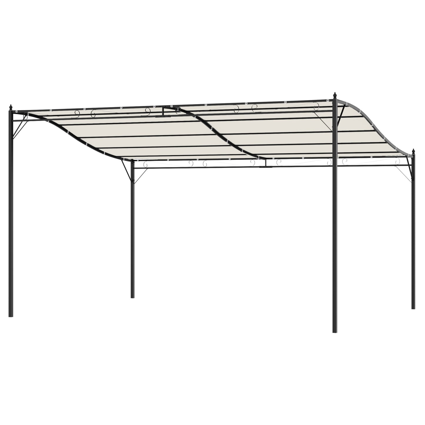 10' x 13' Outdoor Pergola Canopy - Weather-Resistant Cream White