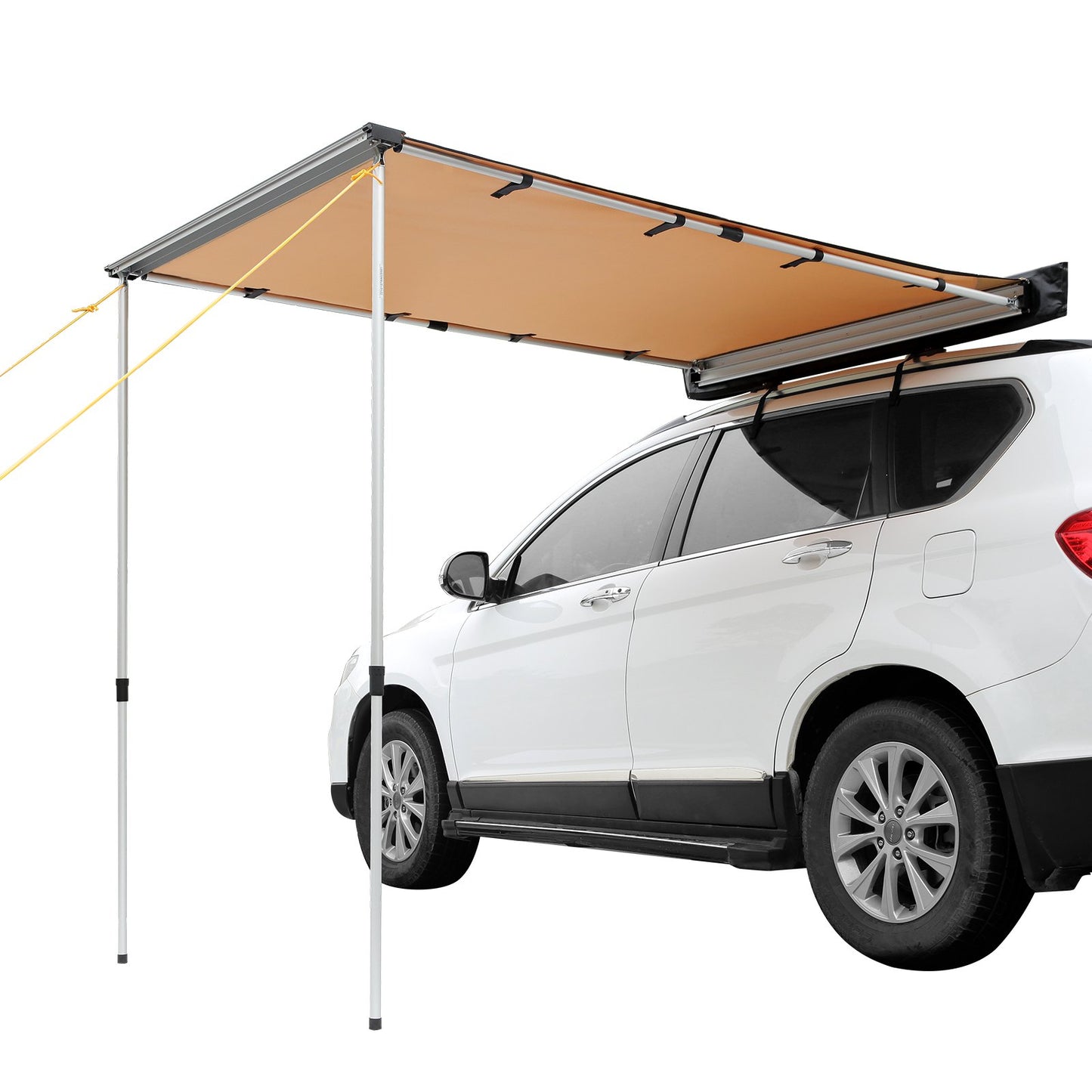 Large Car Side Awning 6.6x8.2 ft UV50+ Waterproof Retractable Sunshade for Truck SUV Van