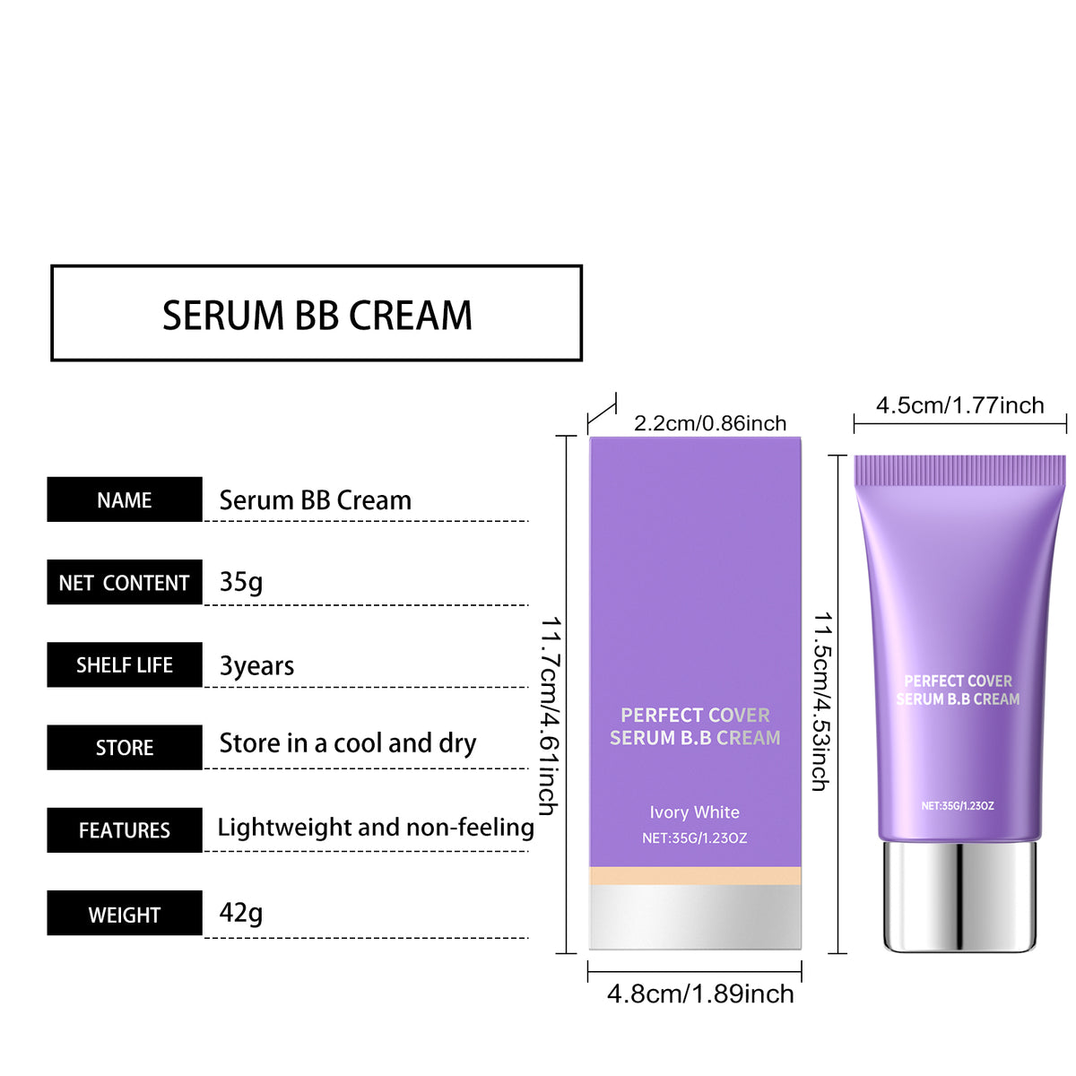 Moisturizing E Ssence BB Cream -ivory White- 35g 1 Box