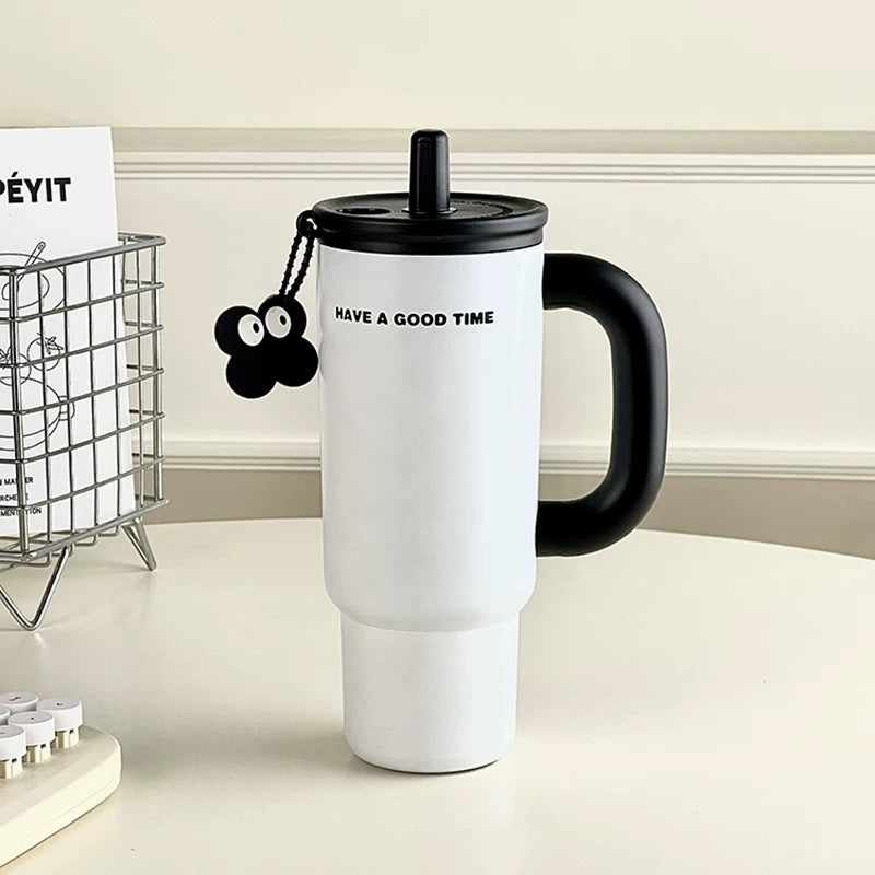 Insulated Stainless Steel Mug 700ml - White, Black & Natural Colors