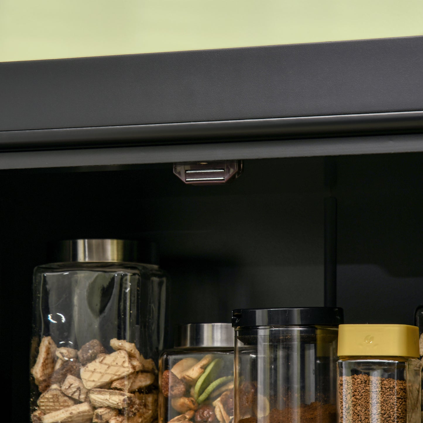 72" Freestanding Kitchen Pantry Storage Cabinet - Black