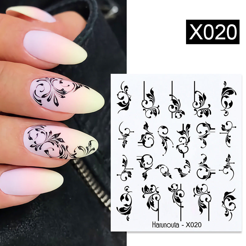 Nail Art Butterfly Sticker Flower Leaf Decal Kit - Assorted Formats