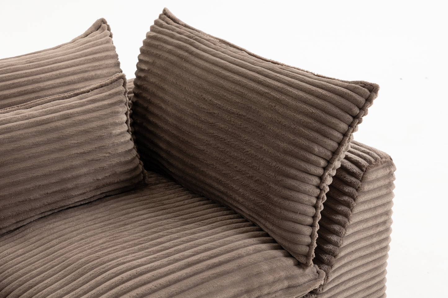 Modular Sectional Sofa - Oversized 2-Seat Cloud Couch in Khaki
