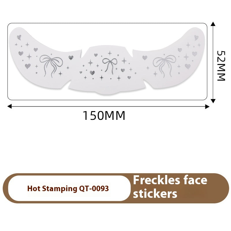 Freckle Tattoo Stickers Gold and Silver - Facial Skin Decor, 150x52mm, 1 or 6 Pcs