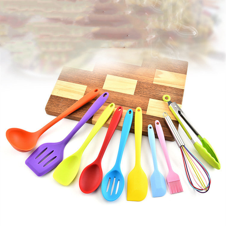 Silicone Kitchenware Set 10 Pieces Non-Stick Baking Cooking Tools