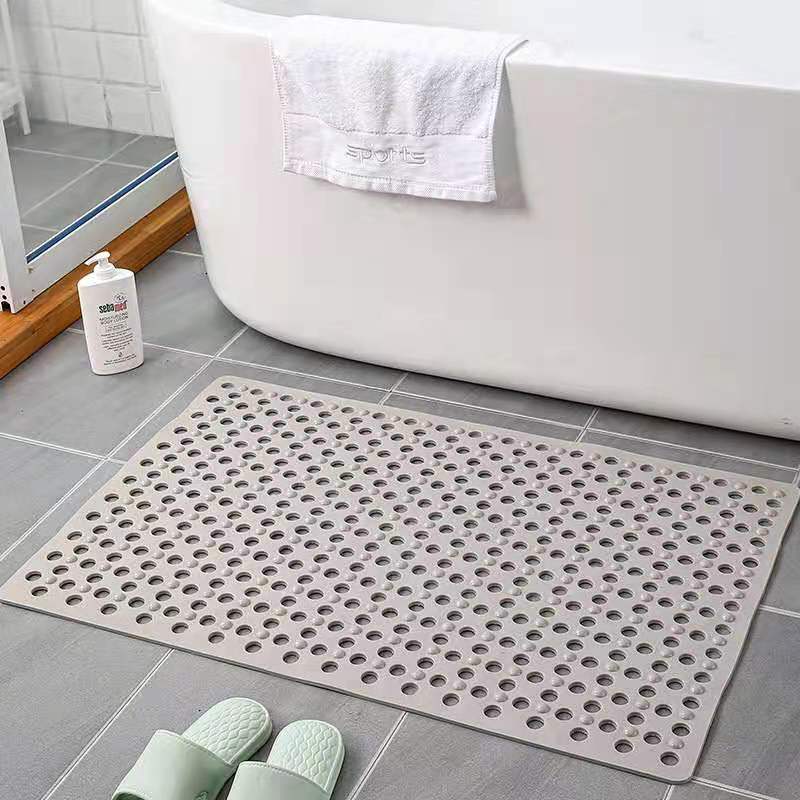 Large Waterproof Non-Slip Bathroom Mat with Suction Cups and Drainage Holes