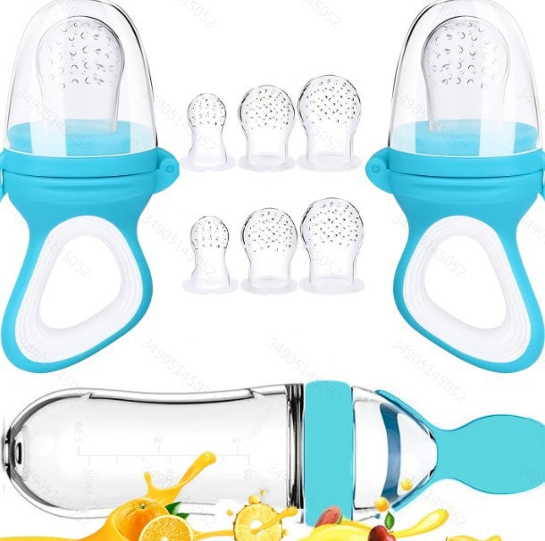 Geometric Confused Bottle Fruit and Vegetable Feeder Nipple Silicone