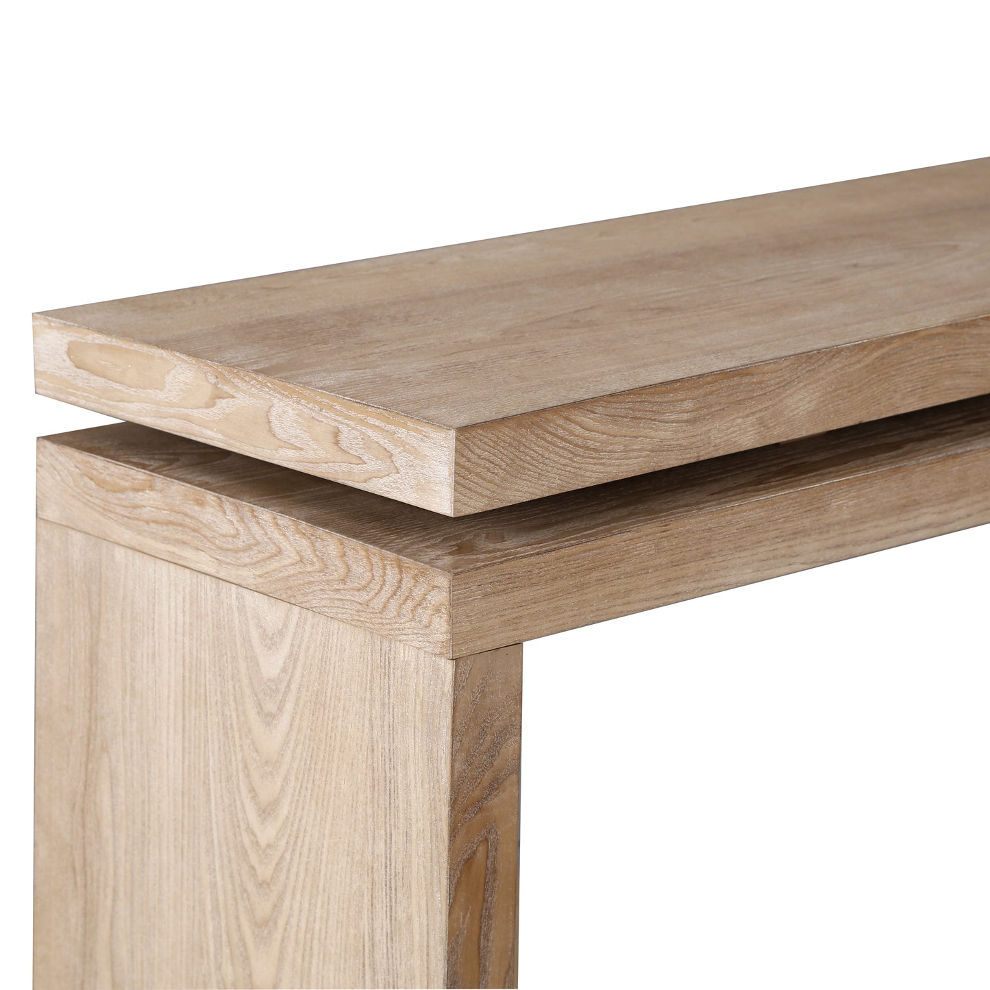Antique Natural Farmhouse Console Table - Wooden Entryway Table