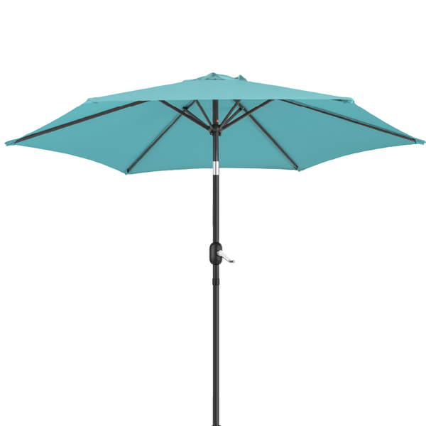 9ft Patio Umbrella - Sky Blue Outdoor Market Umbrella with Tilt & Crank