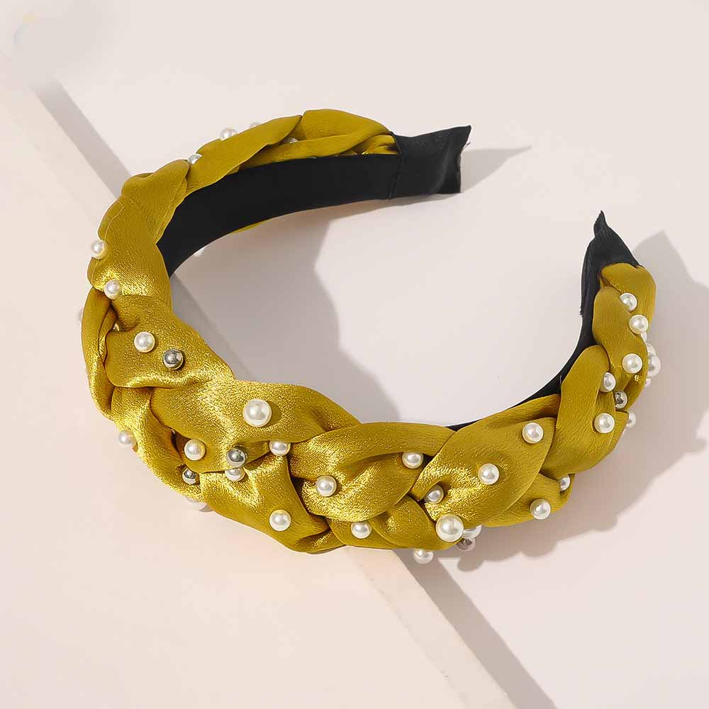 Crossed Knotted Pearl Headband
