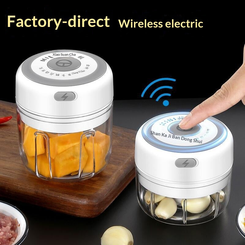 Mini Wireless Electric Garlic Press with USB Charging - Kitchen Utensil