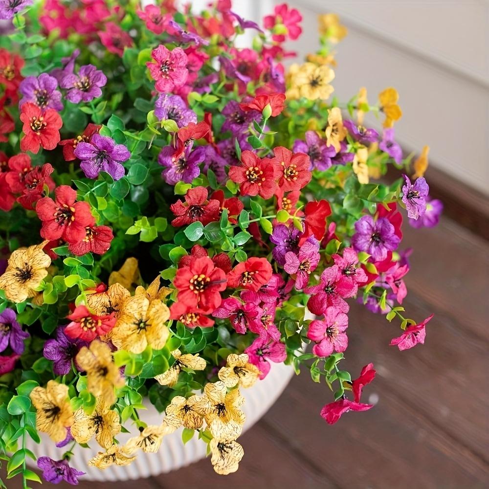 24-Piece Artificial Christmas Flower Bouquet Set - Festive Decor