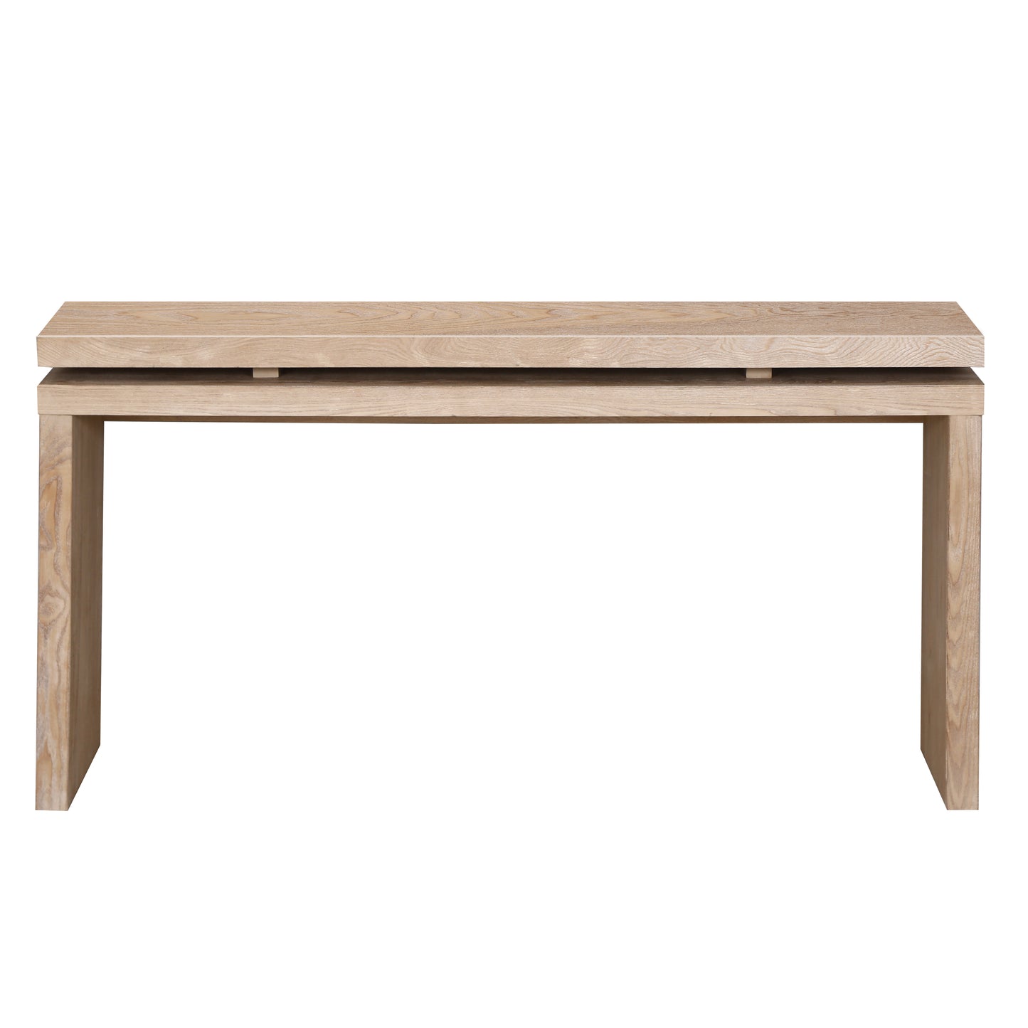 Antique Natural Farmhouse Console Table - Wooden Entryway Table