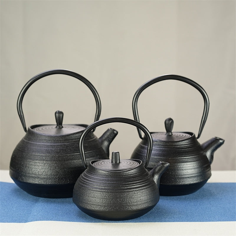 Electric Tea Kettle and Teapot Set - Ceramic Stove Compatible, 600ml