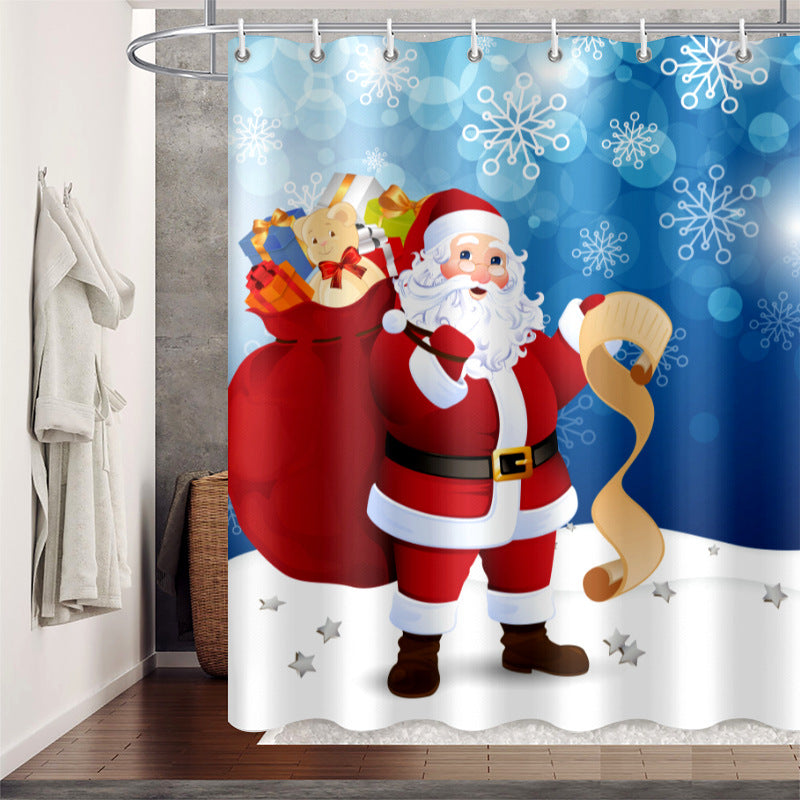 Waterproof Polyester Shower Curtain - Mildew Resistant, Multiple Sizes & Styles