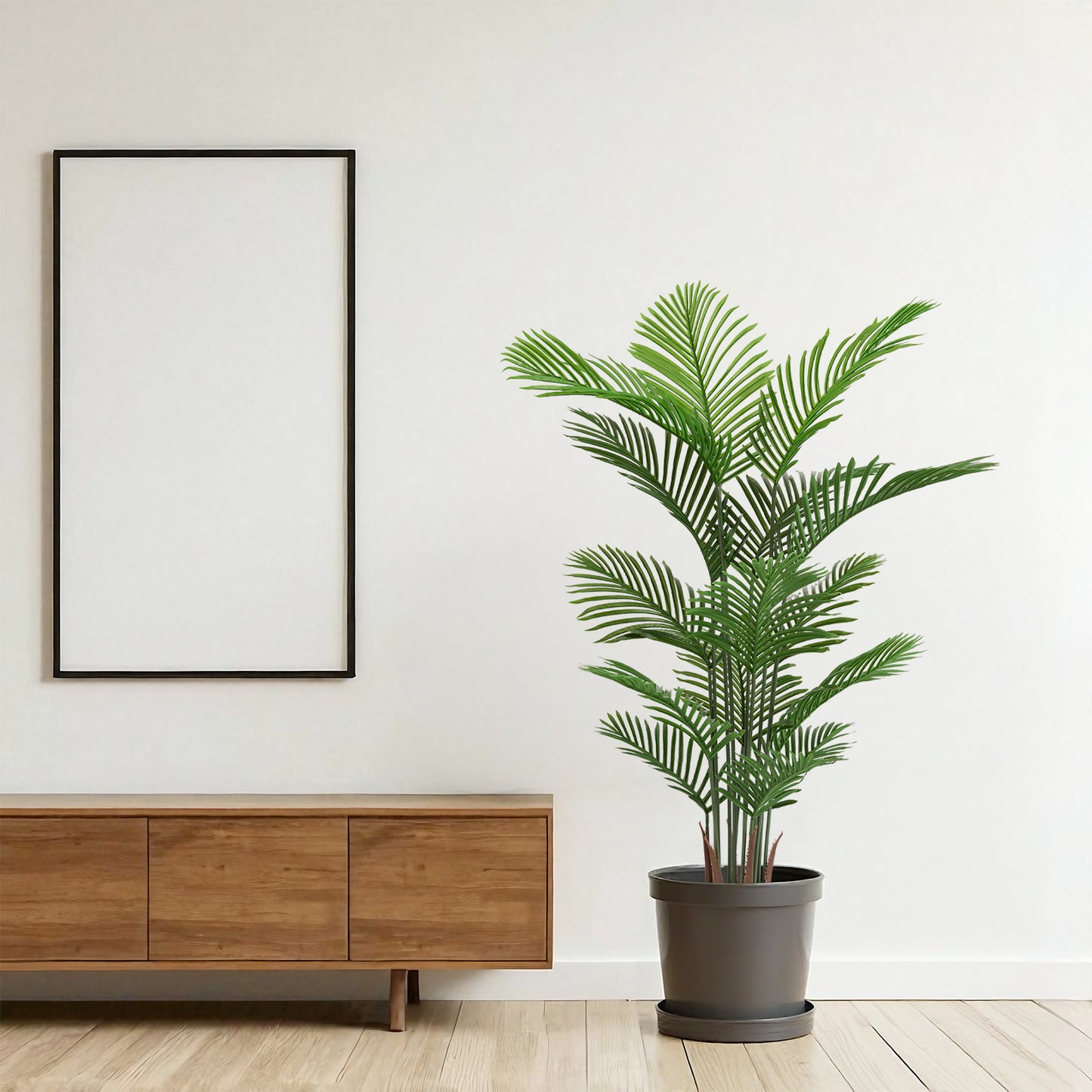Artificial Areca Palm Tree - 5.2ft Faux Tropical Plant in Pot