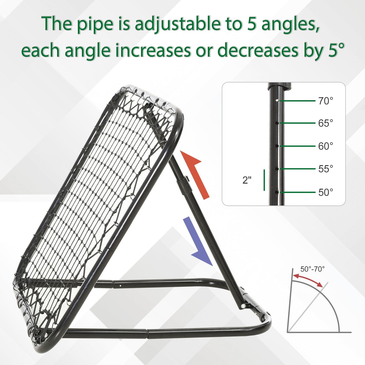 Adjustable Soccer Rebounder Net - Portable Training Goal