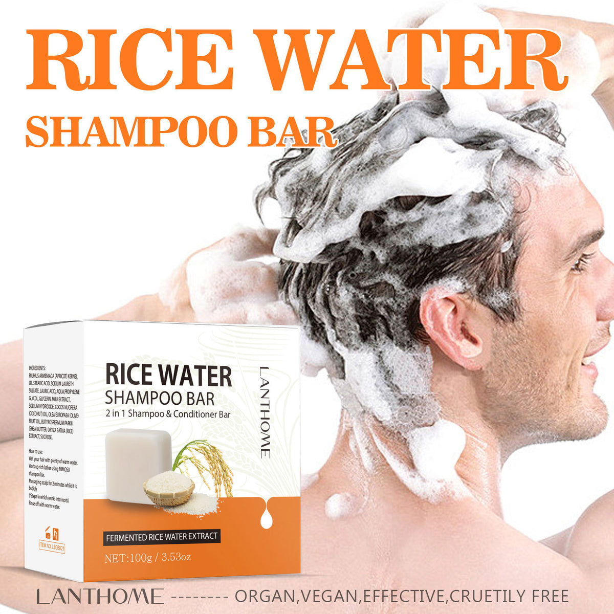 Rice Water Hair Care Soap - Thicker Fuller Hair