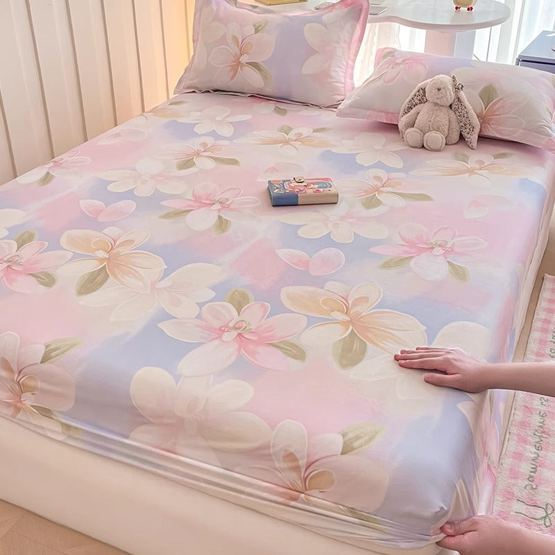 Kids Cartoon Cotton Fitted Bed Sheet - Multiple Sizes & Patterns