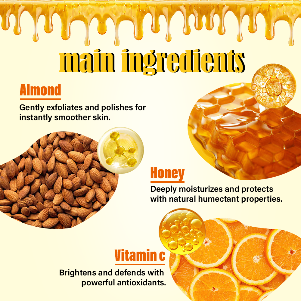 Vitamin C Body Scrub with Almond Oil - Brightening & Whitening 500ml