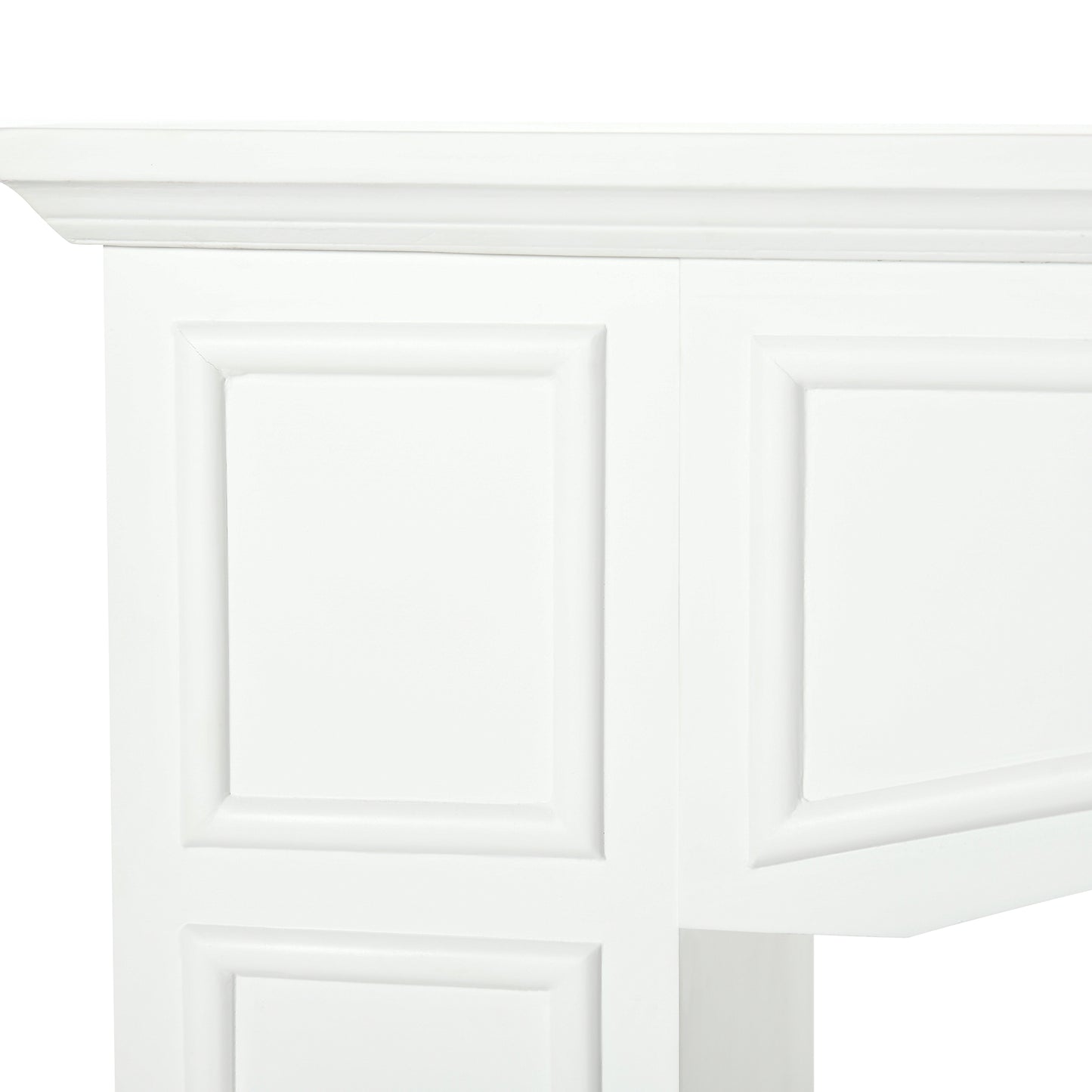 Modern Fireplace Mantel Surround - White, 29 Inch Interior Width