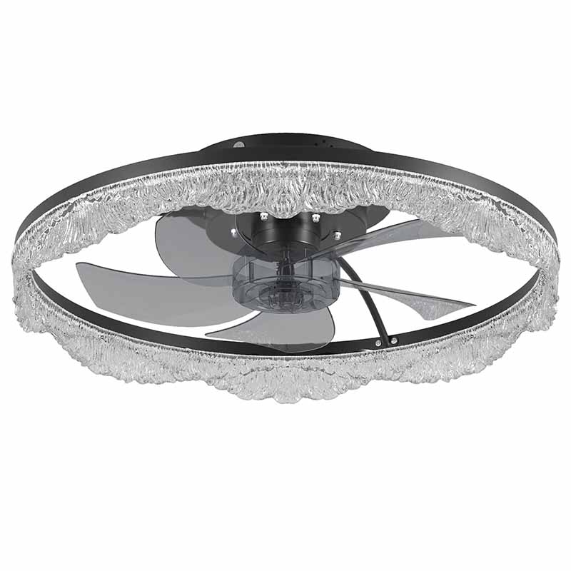 Modern LED Ceiling Fan Light with Remote Control & Dimmable Light