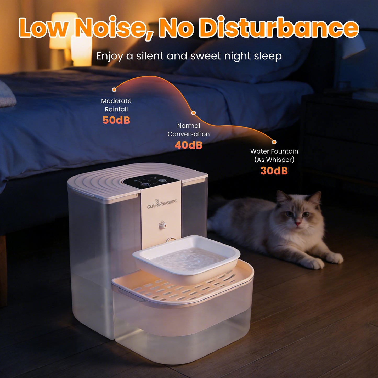 Automatic Pet Water Fountain 4.5L Self-Refilling Cat & Dog Drinking Dispenser