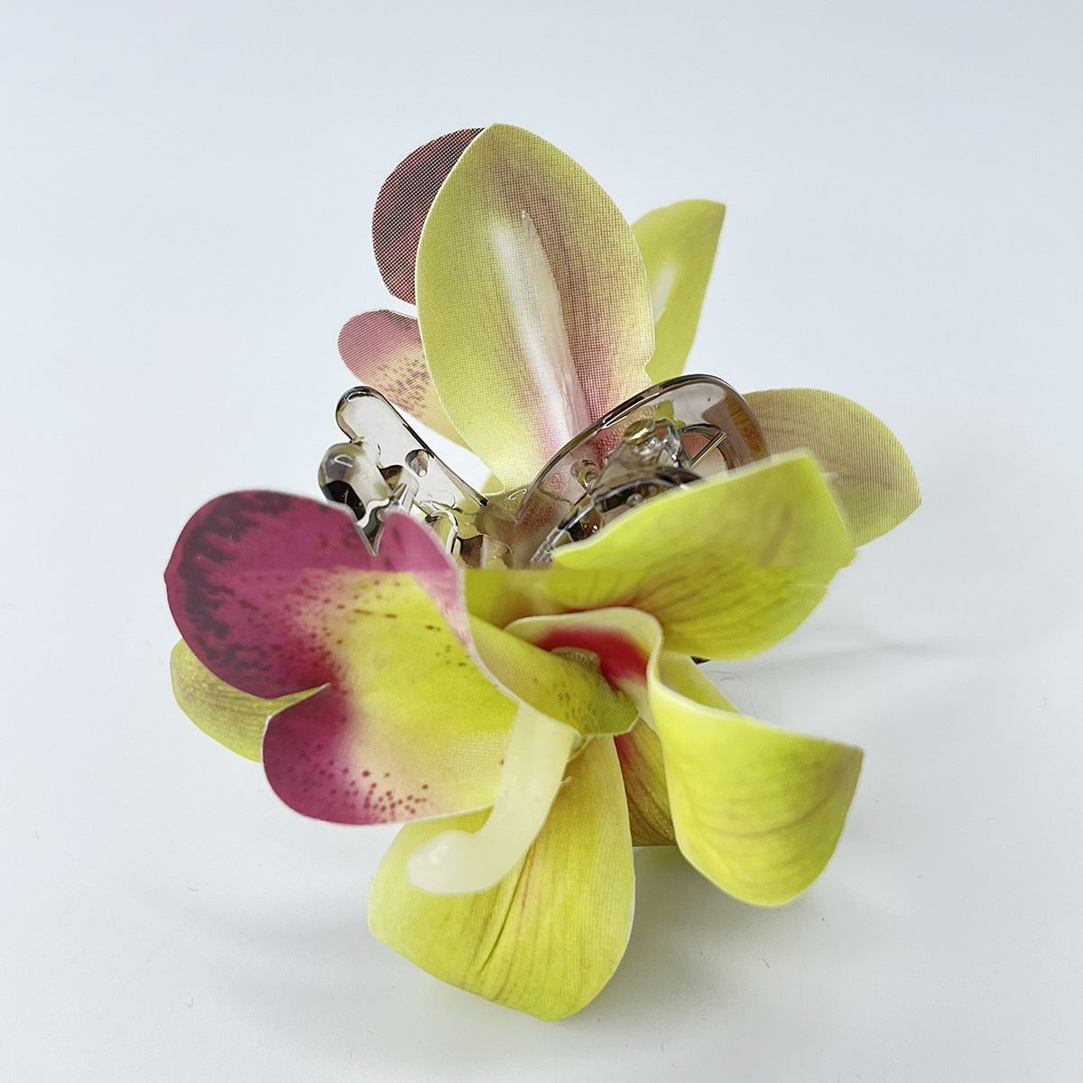 Double Orchid Hair Barrettes Bohemian Vacation Style Hairpins for Women