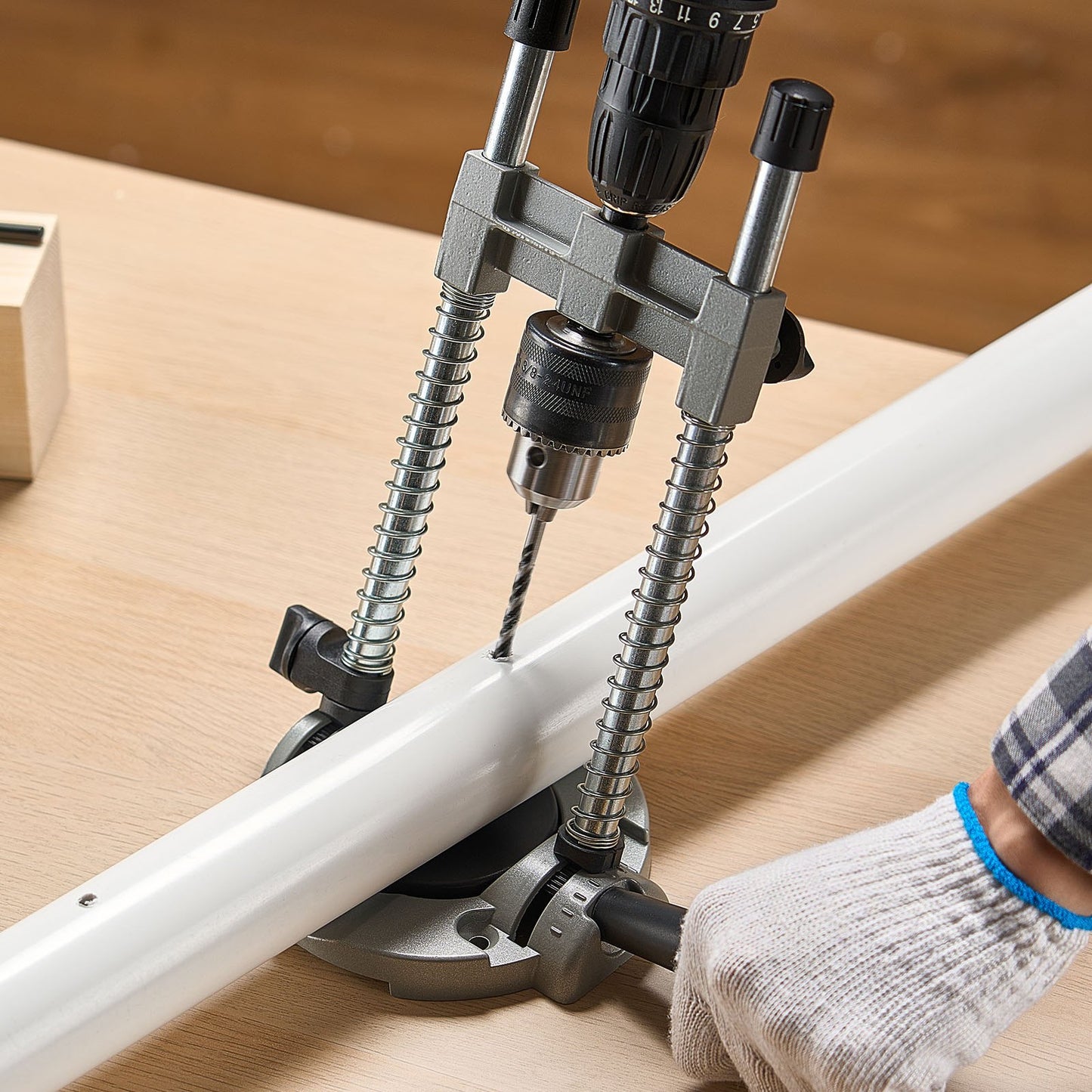 Multi-Angle Drill Guide Jig - Portable Precision Power Tool Attachment