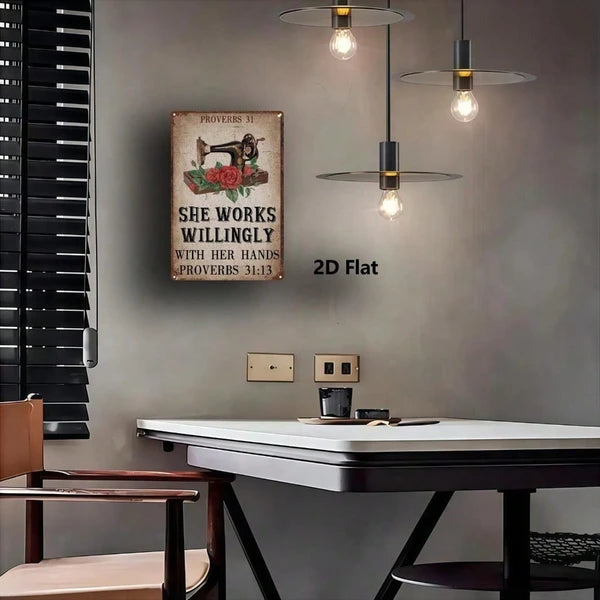 Metal Tin Sign Wall Decoration - 20 cm x 20 cm