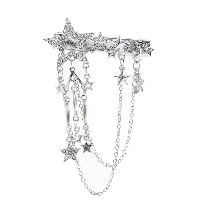Women's Pentagram Tassel Hairpin - Alloy Hair Accessory for Hair Styling