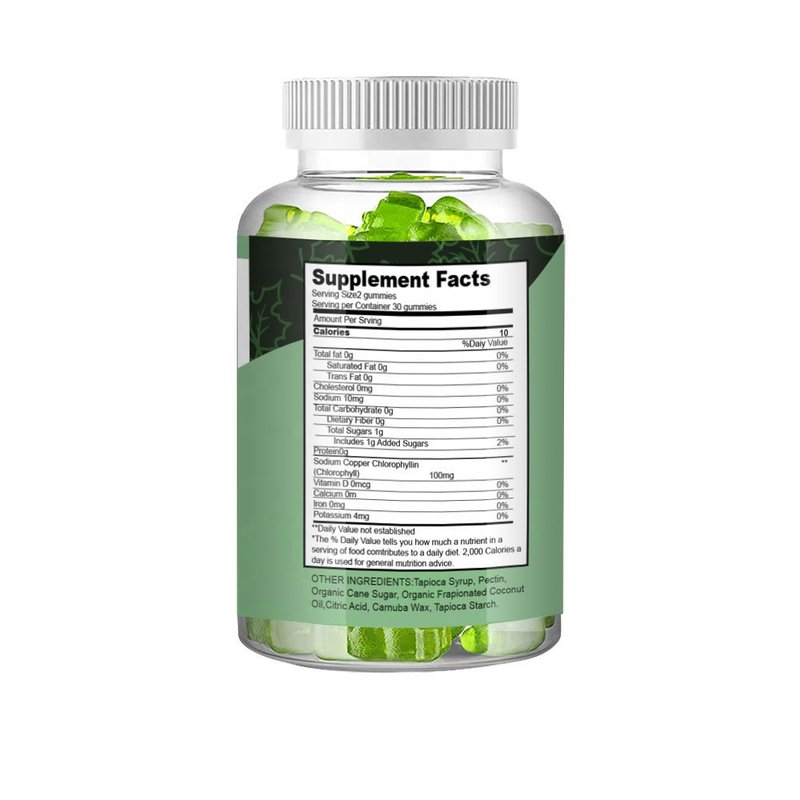 Green Pigment Gummy Candy - 60 Pieces