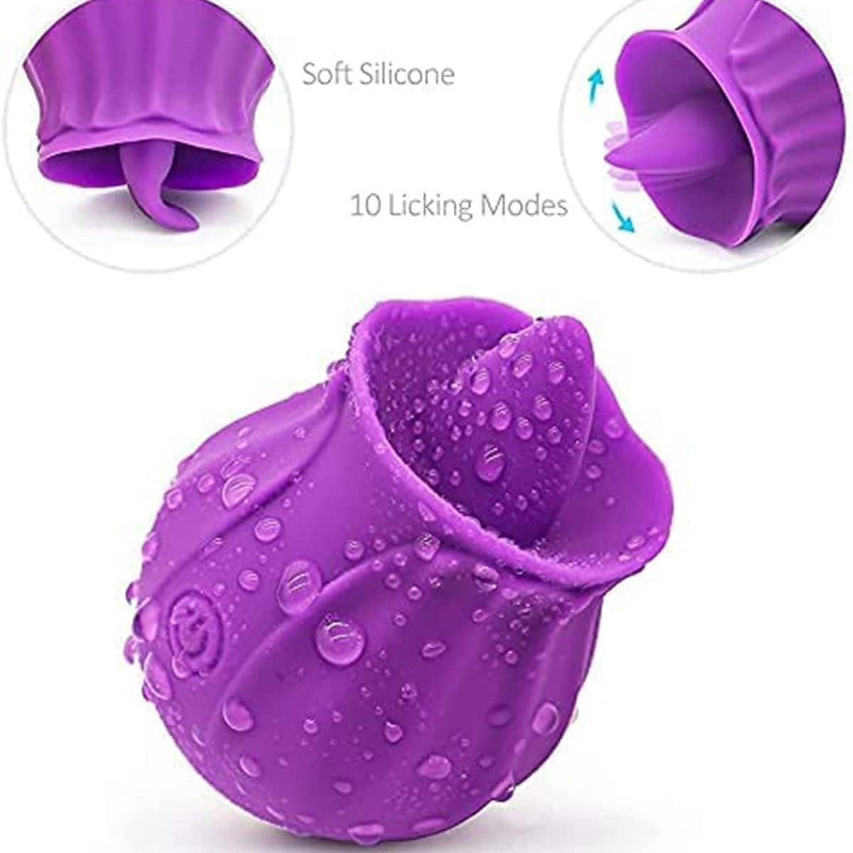 Vibration Tongue Licking Female Masturbator - Silicone & ABS, Multiple Colors