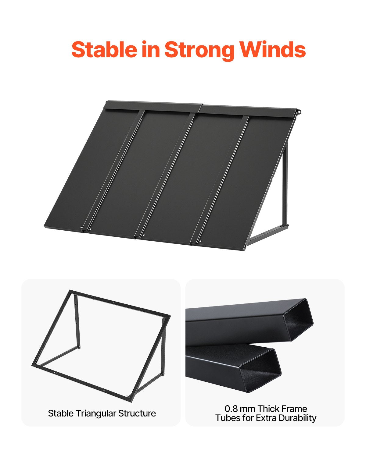 Outdoor Steel Window & Door Canopy 44x24 Inch Waterproof Anti-Rust