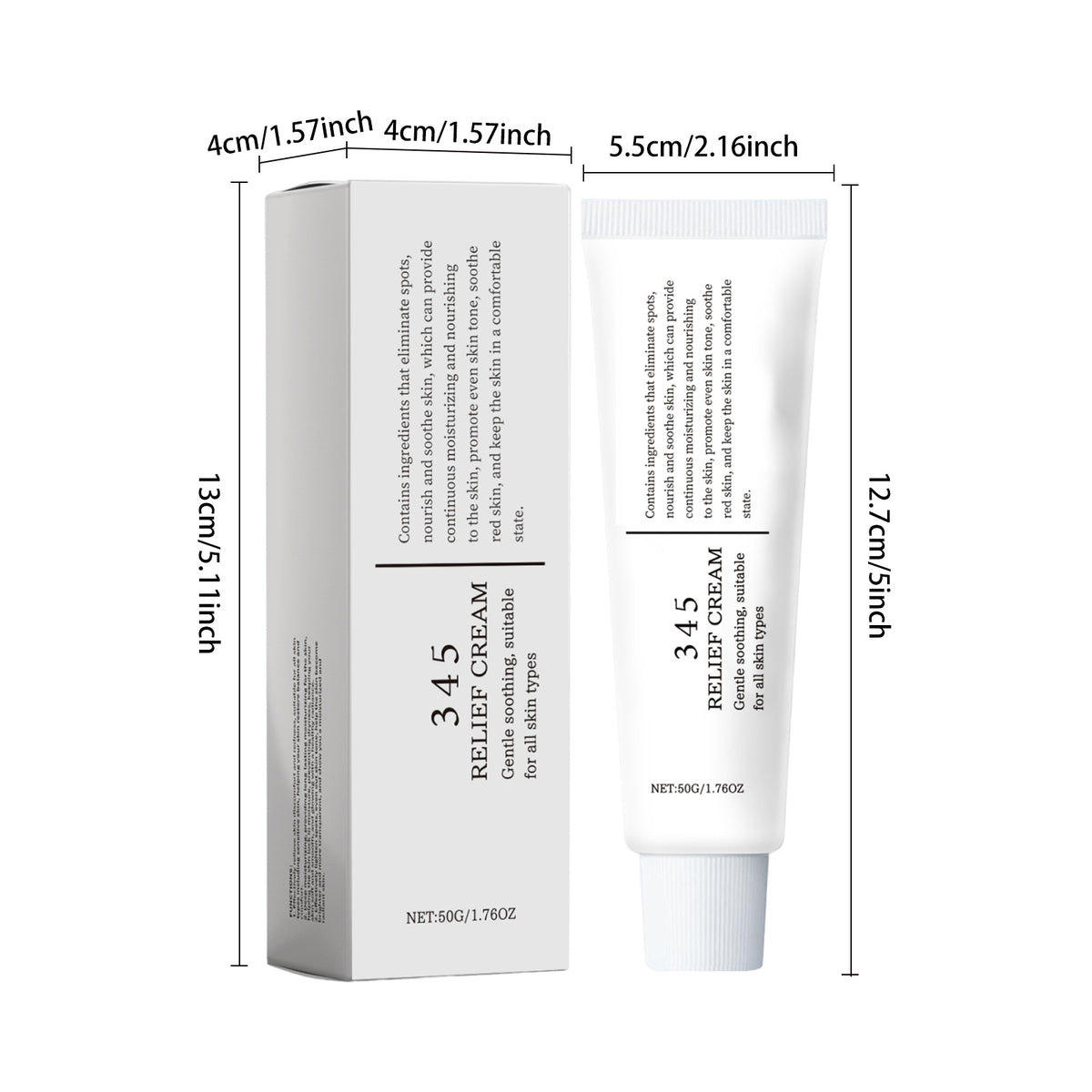 Moisturizing Face Cream with Hyaluronic Acid & Aloe 50g - Soothing Skin Care